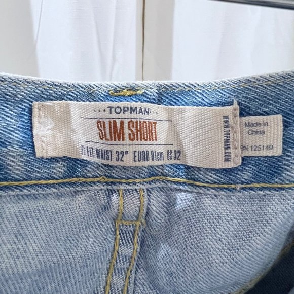 Topman Distressed Denim Slim Short - Picture 6 of 8